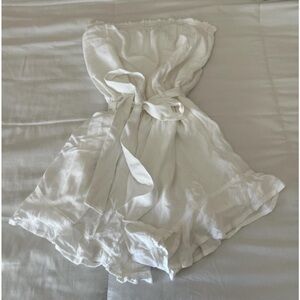 White Hollister Strapless Bathing Suit Coverup